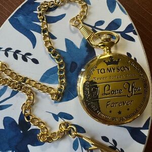 Gold Pocket Watch with Engraving